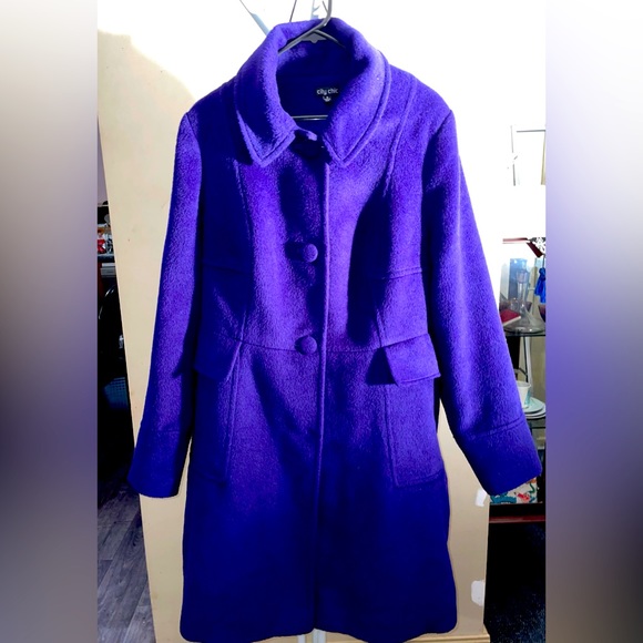 City Chic Jackets & Blazers - Purple city chic coat size Small (16)